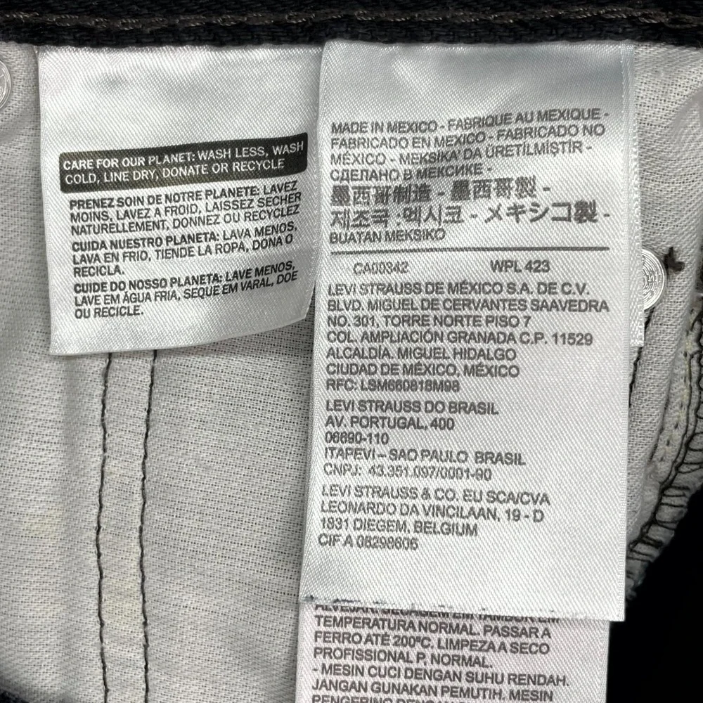 Levi's 505 Jeans Mens 30x30*‎ Black Dark Wash Denim Workwear Streetwear Rodeo